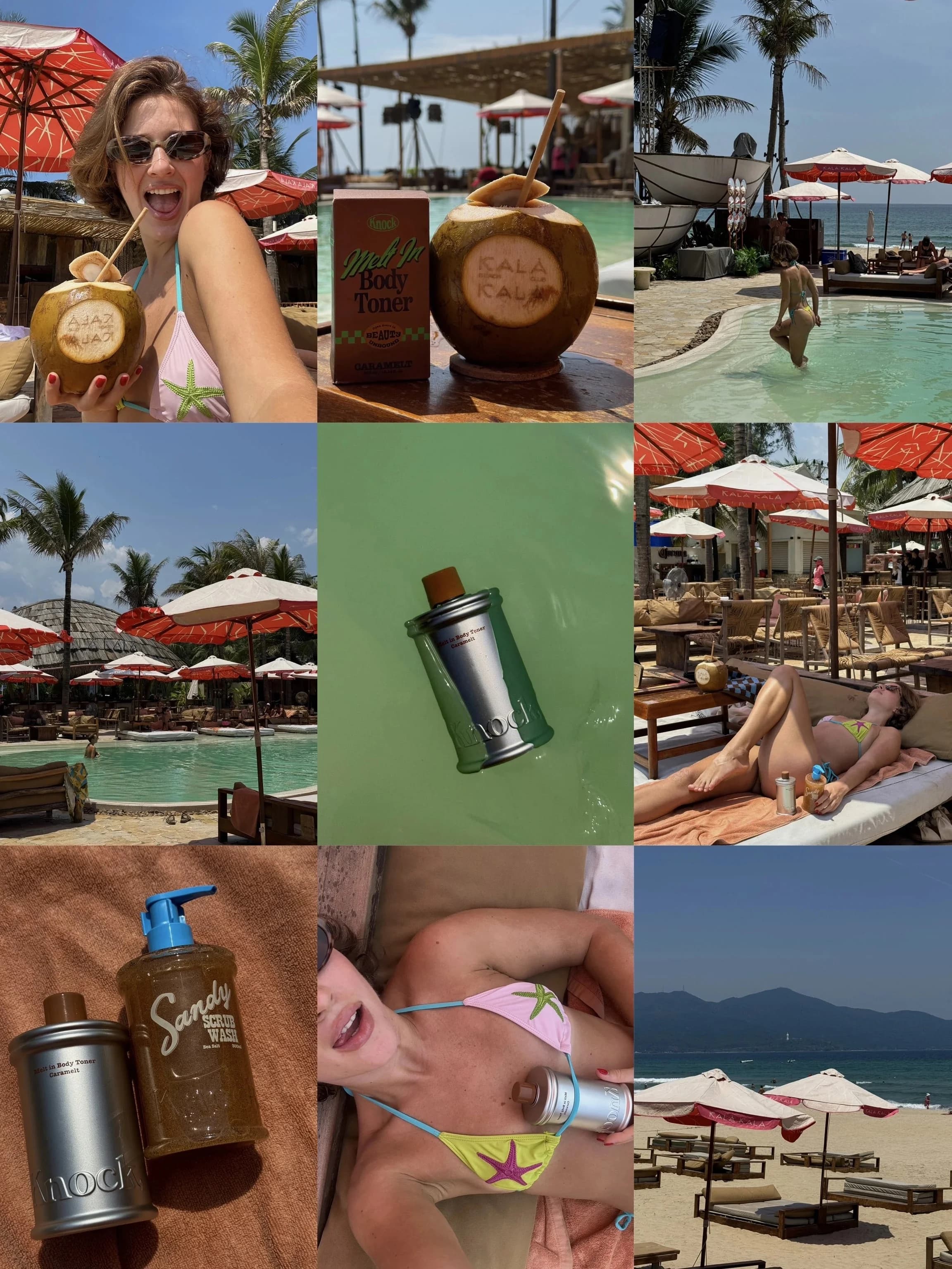 Poolside day with Knock skincare
